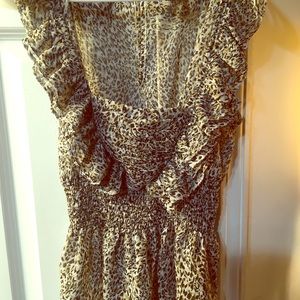 Animal print summer chiffon blouse